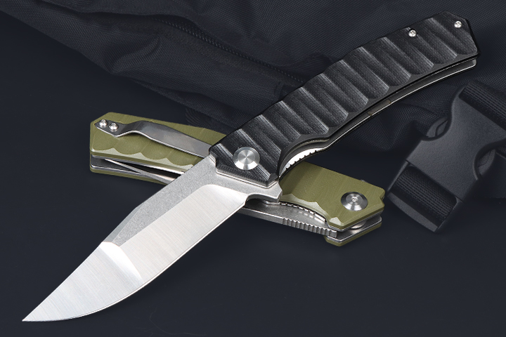 Hunter no logo D2 blade and G10 handle hunting folding knife UD407670